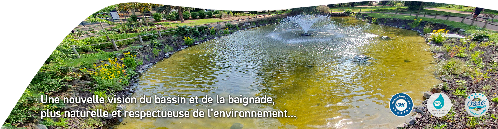 Slider bassin naturel