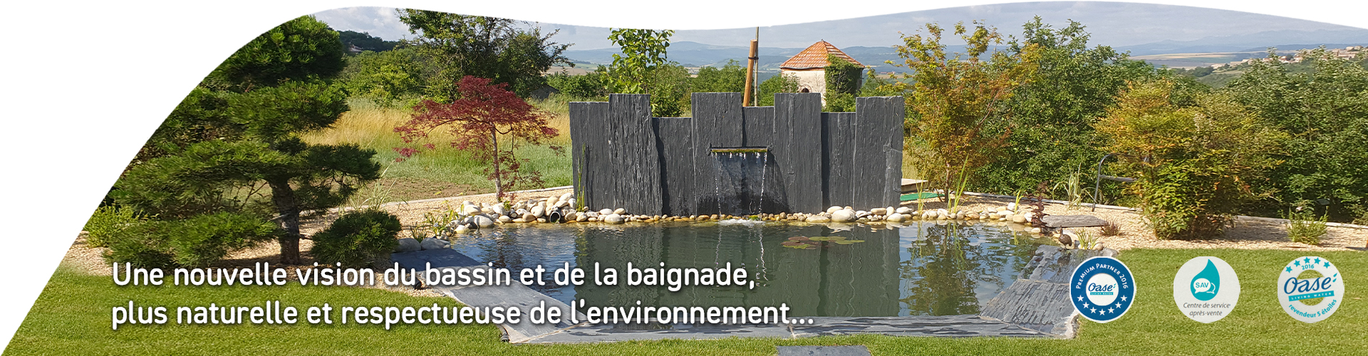 Slider bassin naturel